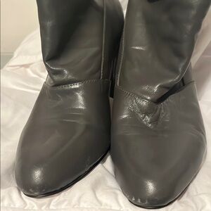 Nine West Gray Heeled Boots with Pointed Toe